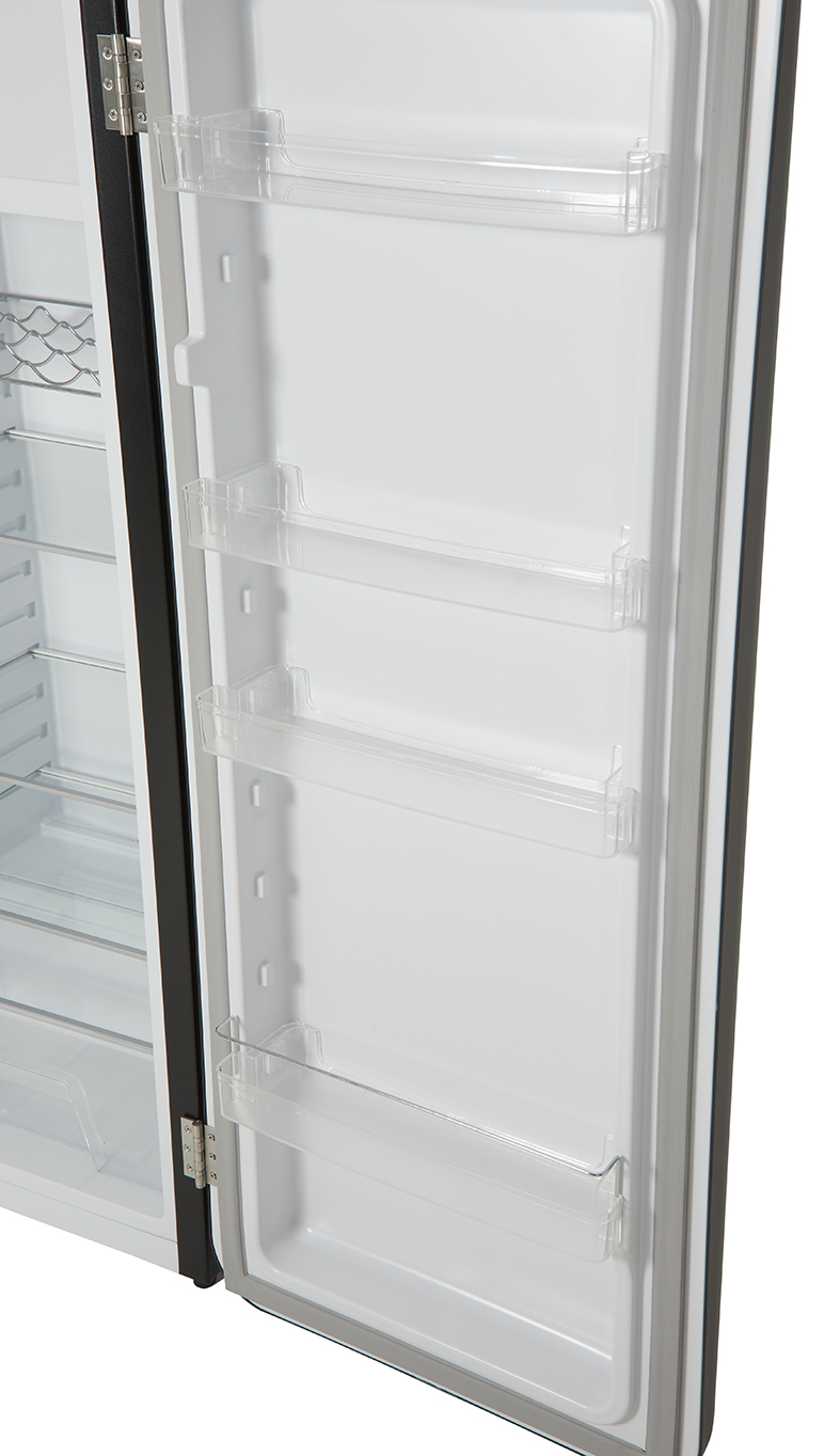 Gastro-Cool - Vintage Industries - Retro Kühlschrank Havanna in Schwarz - VIRC330 - Tür