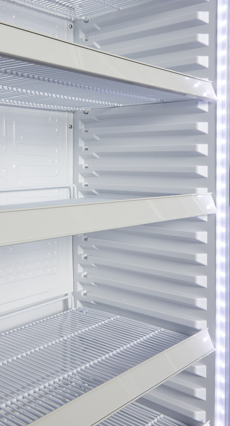 Gastro-Cool -Werbekühlschrank mit Display - schwarz/weiß - GCDC400 - Regal