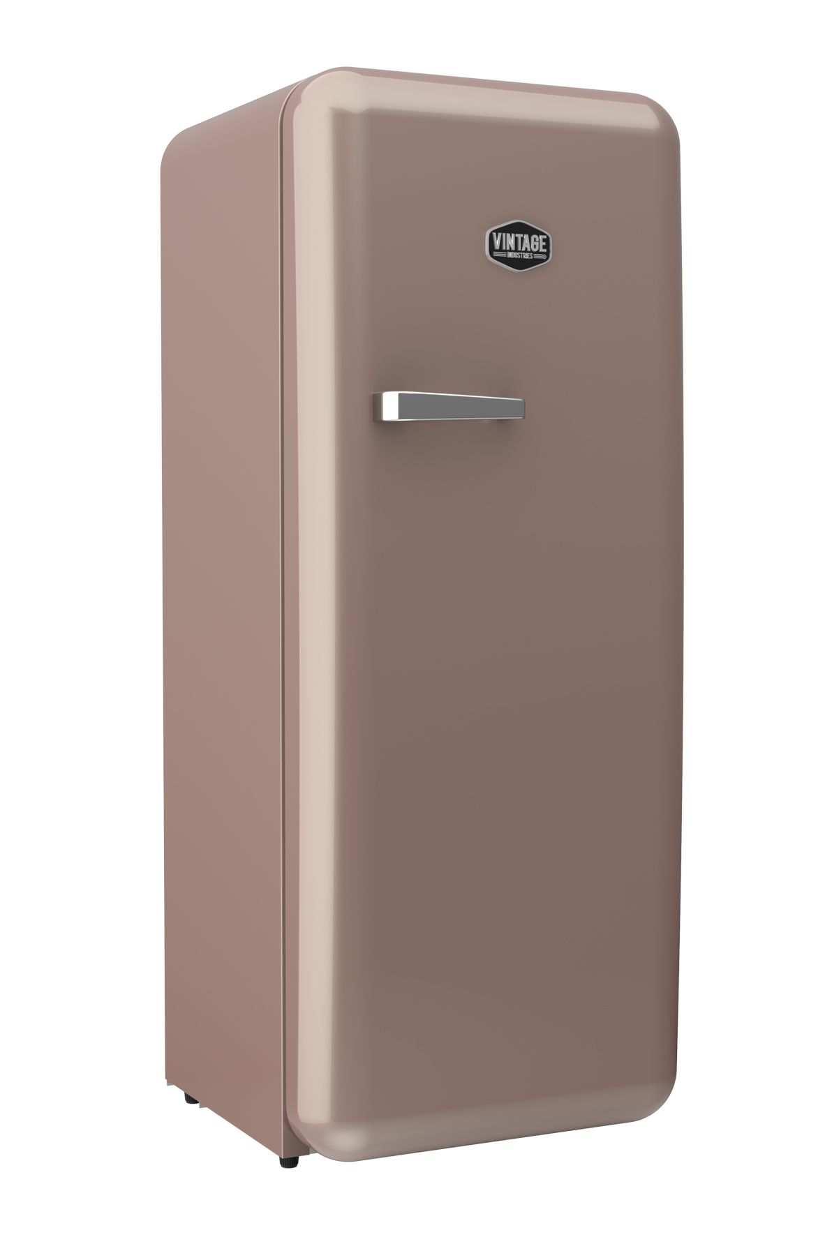 Gastro-Cool - Vintage Industries - RC330 / Retro-Kühlschrank / Rosé Gold - seitlich